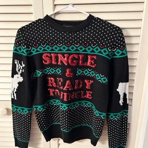 Forever 21 Black and Red Festive Sweater